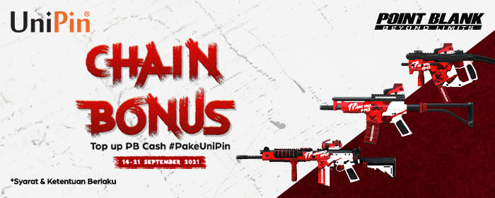 Chain Bonus! Top up PB Cash #PakeUniPin!